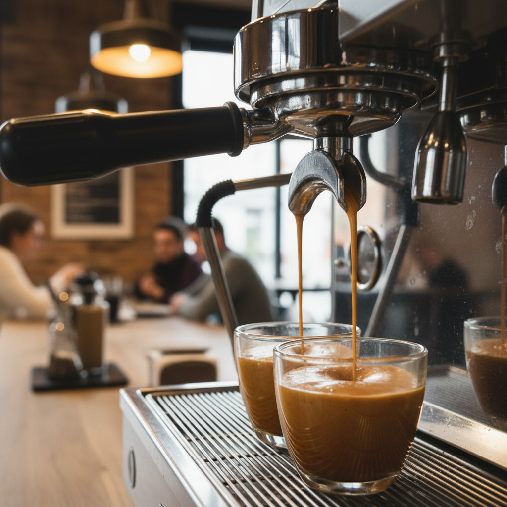 Doppelter Espresso mit dichter Crema